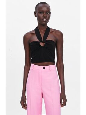 Zara Black Tied Top - NWT